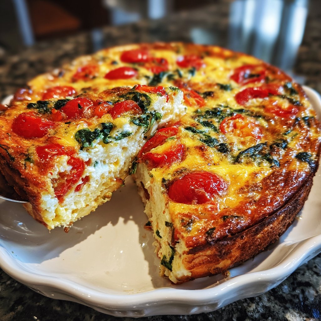Cottage Cheese Crustless Quiche