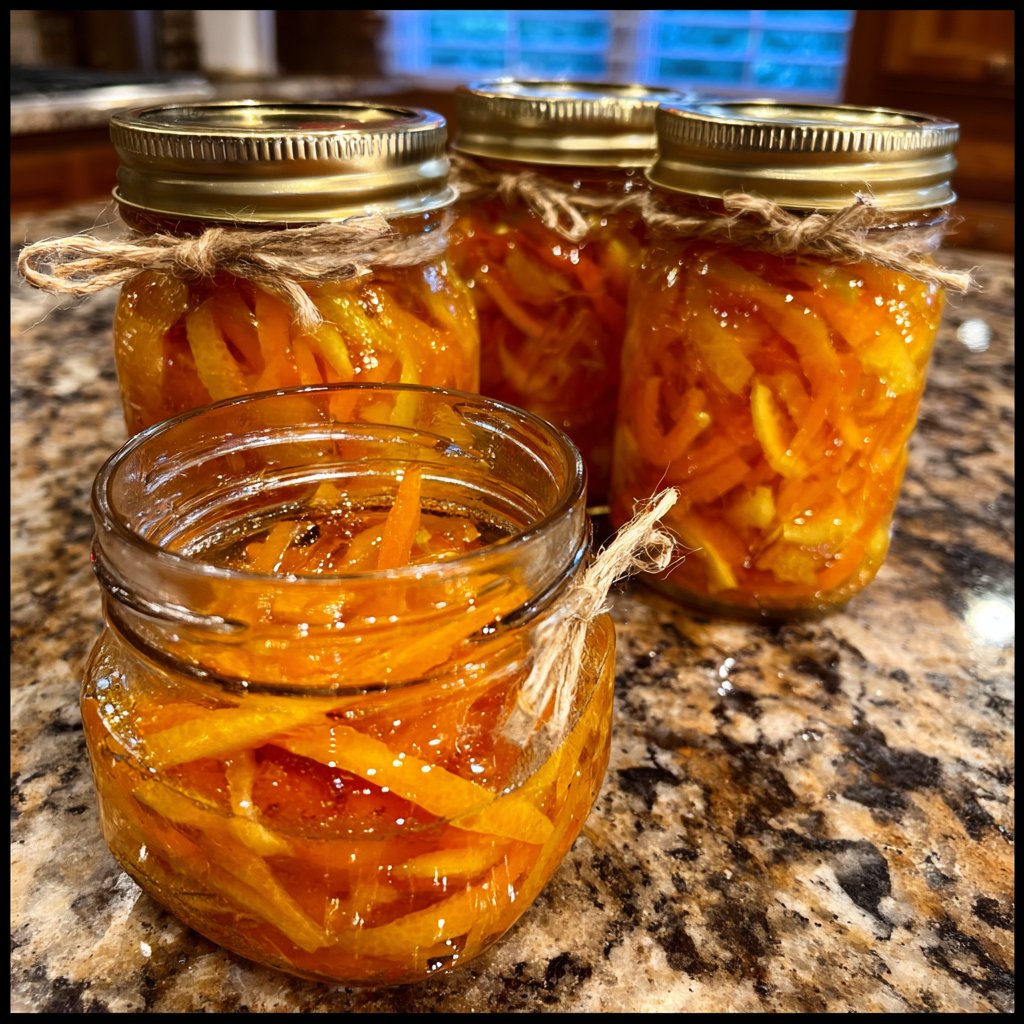 Candied Orange Peel Gift Jars