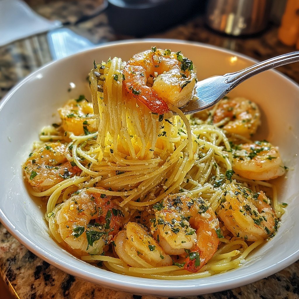 Shrimp Scampi with Spaghetti