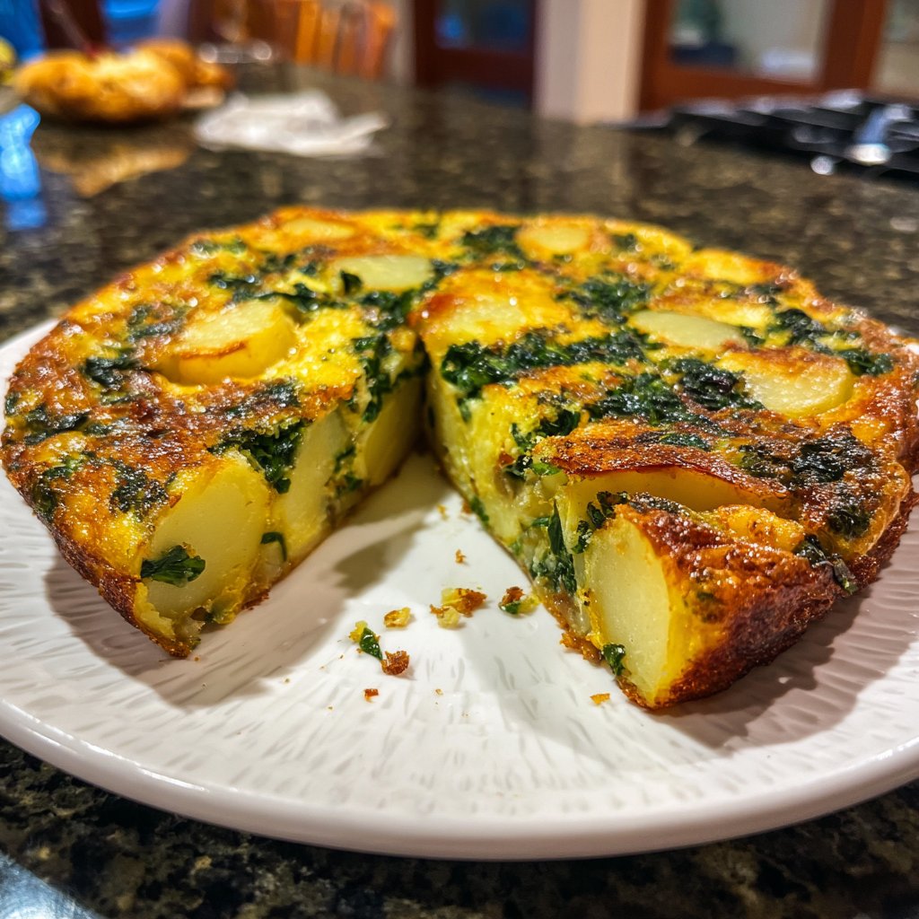 Savory Spinach Potato Frittata