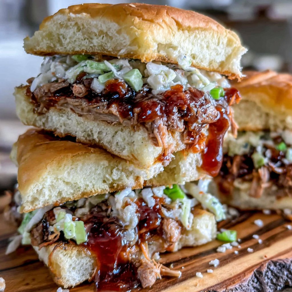 BBQ Pulled Hamburger Sandwiches