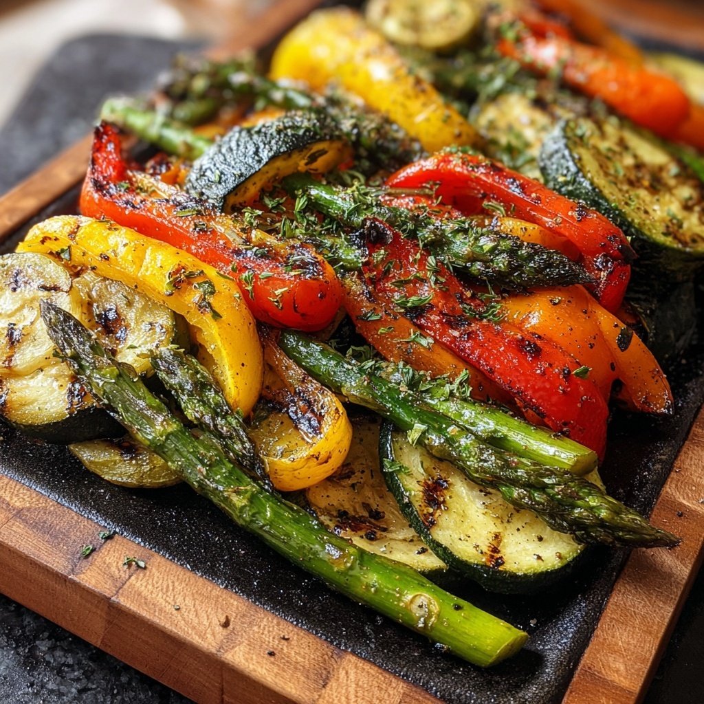 Healthy Lemon Herb Grilled Veggies