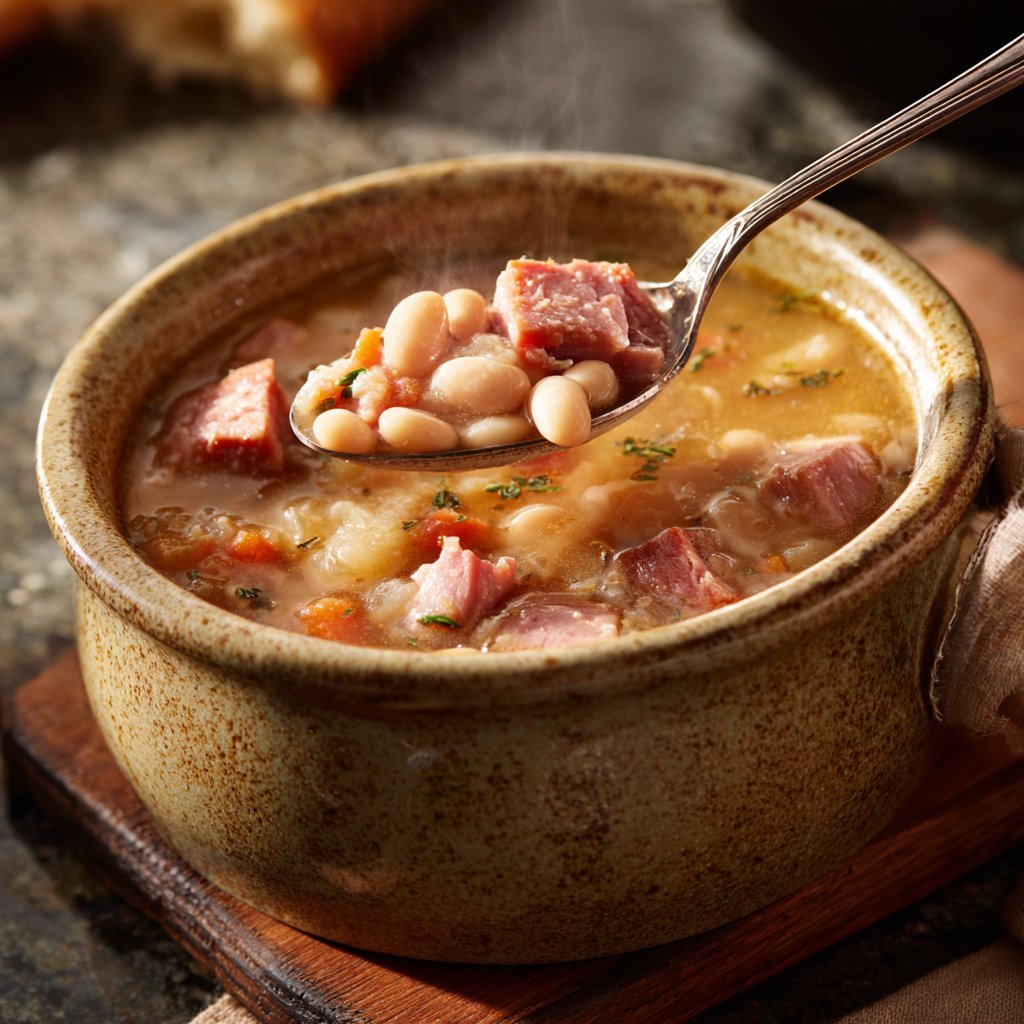 Slow Cooker Ham and Bean Soup