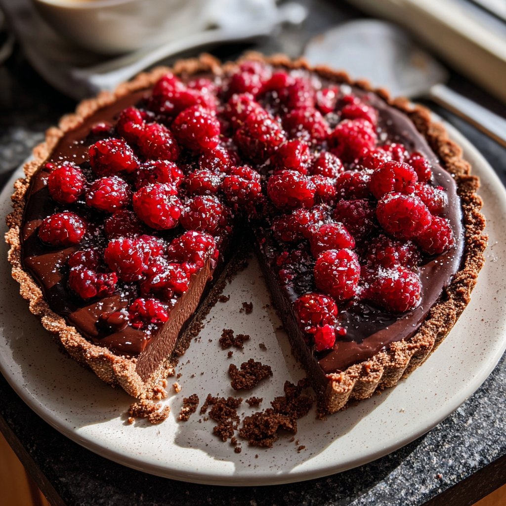 Elegant Chocolate Raspberry Tart