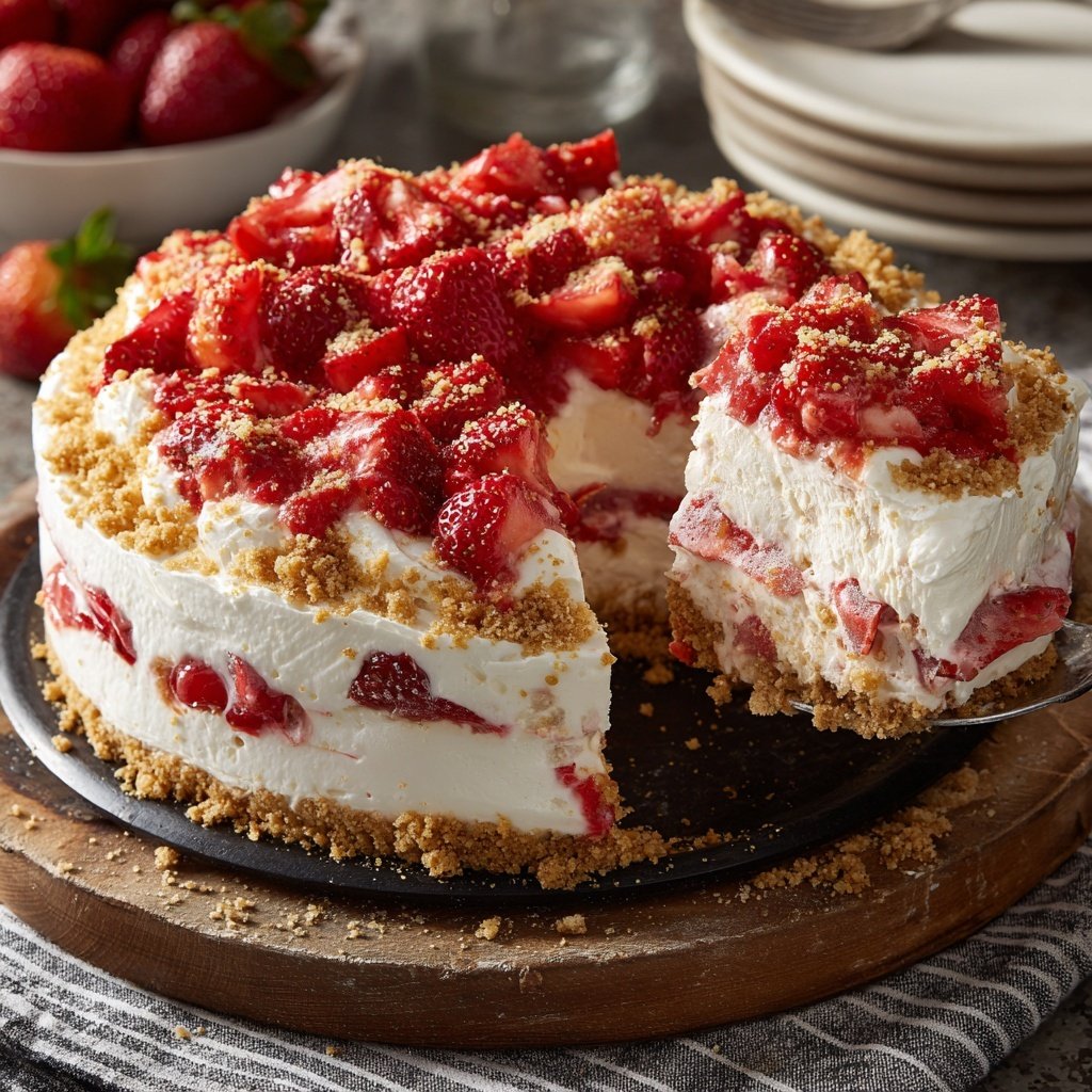 Strawberry Cheesecake Fluff Dessert