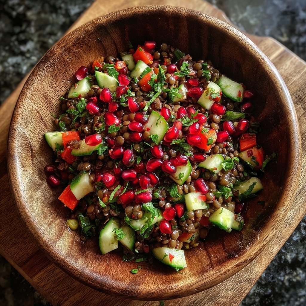 Lentil Salad with Pomegranate